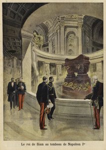 De Koning van Siam bezoekt het graf van Napoleon I, Parijs, 1897 door French School