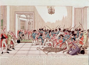 De Ridders van Aggard ontwapend op bevel van de koning in het Tuilerieënpaleis, 28 februari door French School