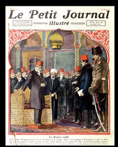 De laatste kalief, Abdul Majid II (1868-1944) afgezet van de troon door de Ankara Vergadering, uit Le Petit Journal, 1924 door French School