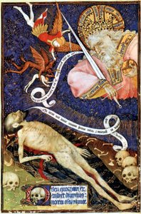 Het Laatste Oordeel, illustratie uit Les Grandes Heures de Rohan, 1430