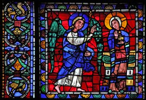 Het Leven van Christus-raam: De Aankondiging