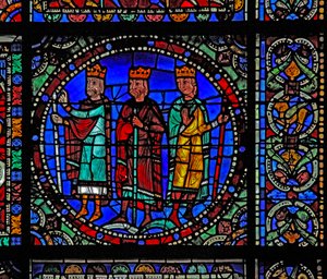 Het leven van Christus raam: De wijzen reizen