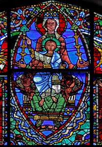 Het Leven van Christus-raam: De Maagd en Kind door French School