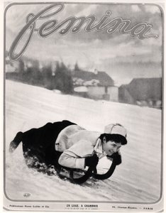 De rodelbaan in Chamonix, uit Femina door French School