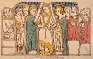 Het huwelijk van Hendrik VI van Engeland en Margaretha van Anjou in 1445 door French School