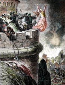 De slachting van de Waldenzen van Mérindol in 1545, 1866