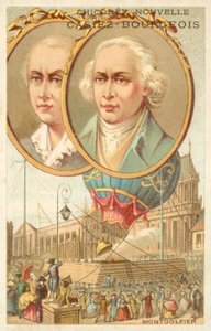 De gebroeders Montgolfier door French School