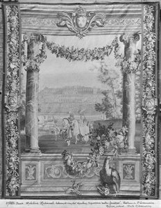 De Maanden of Koninklijke Residenties wandtapijt, Chateau Saint-Germain-en-Laye, c.1676-80, Gobelins Fabriek door French School