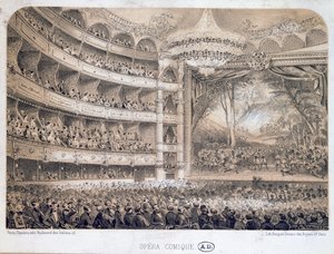 De Opera Comique in Parijs, 1850-60 door French School