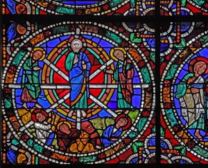 Het Passie raam: De Transfiguratie door French School