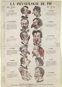 De fysiologie van de neus, anti-alcoholisme karikatuur door French School