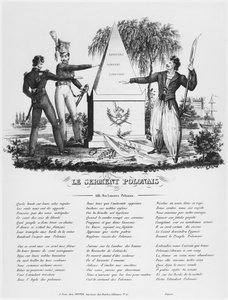 De Poolse eed, lied van de Poolse lansiers, ca. 1830 door French School