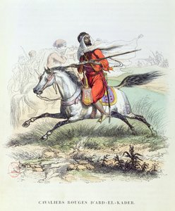 De Rode Cavalerie van Abd El-Kader, c.1840-45 door French School