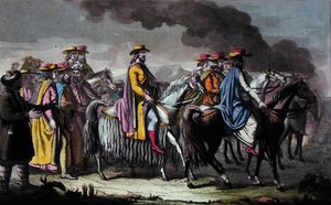 De Regent van Tibet en zijn Volgelingen door French School