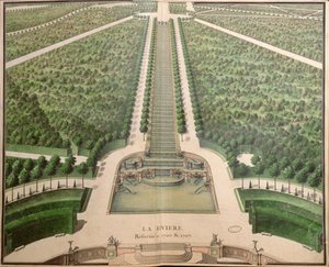 De rivier, verbouwd 1706-07, uit "Tuinen van Marly", begin 18e eeuw door French School