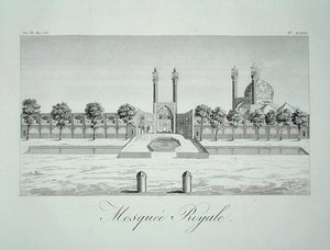 De Koninklijke Moskee in Isfahan, uit 