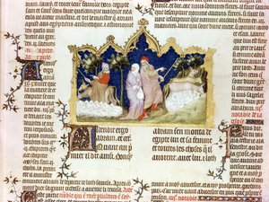 De scheiding van Abraham en Lot, uit De Bijbel van Jean de Sy, ca.1355