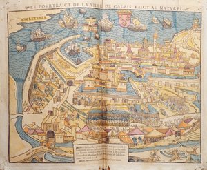 Het beleg van Calais, 1558 door French School