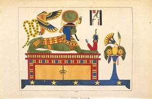 De Sfinx, illustratie uit Pantheon egyptien: collectie van mythologische personages uit het oude Egypte, door Jean-Francois Champollion