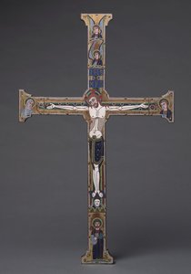 Het "Spitzer Kruis", Meester van de Koninklijke Plantagenet Werkplaats, ca. 1190 door French School
