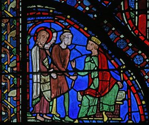 Het St. Jacobus raam: Jacobus voor Herodes
