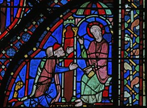 Het St. Jacobus raam: Jacobus met Almongenes (Hermogines) en Filetus