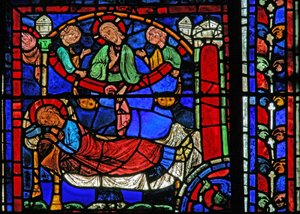 Het Sint-Maartensraam: Christus verschijnt in een droom aan de heilige door French School