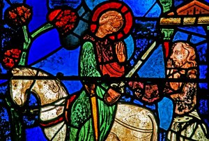 Het Sint-Maartensraam: de heilige verdeelt zijn mantel door French School