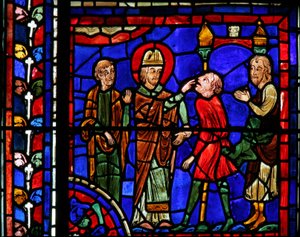Het Sint-Maartensraam: de heilige geneest een bezeten ziel door French School