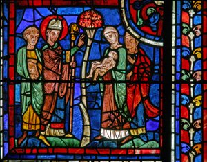 Het Sint-Maartensraam: de heilige wekt een kind tot leven door French School