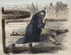 De Marteling van Jean Calas, illustratie uit Causes célèbres de tous les peuples..., door Armand Fouquier, 1858-67