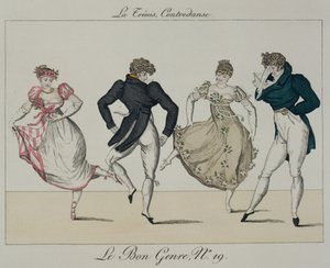 De Trenis Quadrille, plaat 19 uit Le Bon Genre, 1805