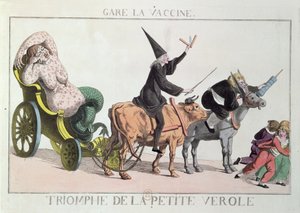 De triomf van de pokken, ca. 1804 door French School