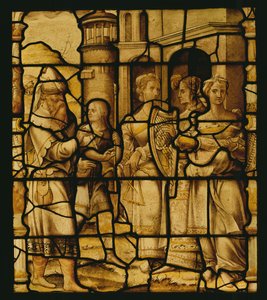 De Triomfantelijke Terugkeer van David, uit Notre-Dame du Val, Provins door French School