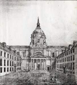 De Universiteit van de Sorbonne - "Alphabet Picturesque des Monumens de Paris” c.1840 (gravure) door French School