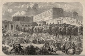 De Orangerie van Versailles - Orangerie van het kasteel van Versailles - gravure in 