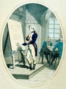 De jonge Napoleon, op de militaire academie in Brienne, Frankrijk, 1779 door French School