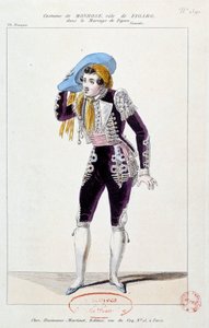 De acteur Claude Louis Seraphin Barizain (of Barisain) genaamd Monrose (1783-1843) in de rol van Figaro in 
