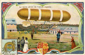 Het luchtschip van het Engelse leger door French School