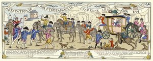 De arrestatie van Lodewijk XVI van Frankrijk en zijn familie, Varennes, 22 juni 1791