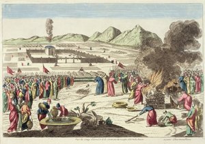 Het kamp van de Israëlieten en het offer van de rode koe door French School