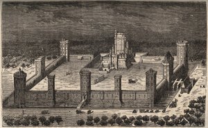 Het kasteel van Vincennes in de 17e eeuw - gravure in 