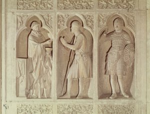 De communie van een ridder (detail) door French School