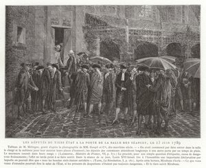 De afgevaardigden van de Derde Stand bij de deur van de Salle des Séances, 23 juni 1789