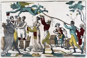 De duivel van het geld, baas van financiën - Beeld van Epinal