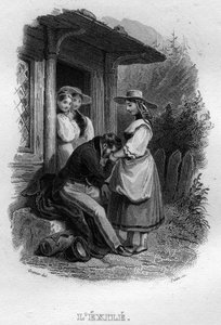 De ballingschap Chanson de Beranger in 