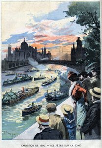 De feesten op de Seine in Parijs tijdens de Wereldtentoonstelling van 1900 - in 