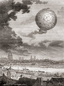 De eerste ongebonden ballonvlucht, door Jean-François Pilâtre de Rozier en de Markies d