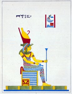 De godin Neith, illustratie uit Pantheon egyptien: collectie van mythologische personages uit het oude Egypte, door Jean-Francois Champollion door French School