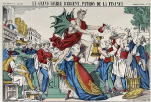 De grote zilveren duivel, baas van financiën - afbeelding van Epinal door French School